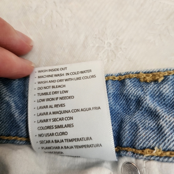 Kancan size 9 / 28 shorts multi color thread denim  jean shorts high rise - Picture 7 of 7